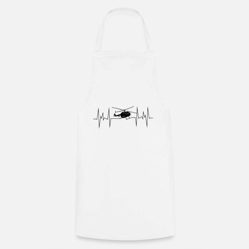 bo105 Hélicoptère hélicoptère coeur - Tablier de cuisine - blanc