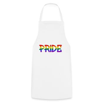Pride LGBT - Kochschürze - Weiß - Vorne - AI Model Male 185 dark (185cm)