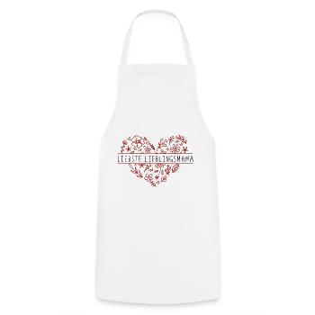 liebste Lieblingsmama - heart Muttertag Geschenk - Kochschürze - Weiß - Vorne - AI Model Male 185 dark (185cm)