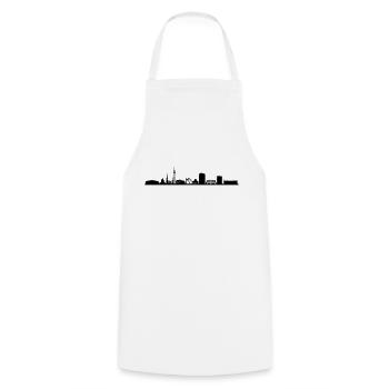 Skyline - Dortmund - Kochschürze - Weiß - Vorne - AI Model Male 185 dark (185cm)
