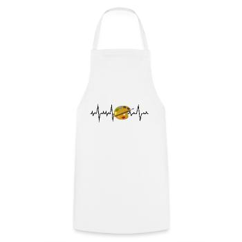 Artist Art Teacher Painting Painter Heartbeat Gift - Cooking Apron - white - Front - AI Model Male 185 dark (185cm)