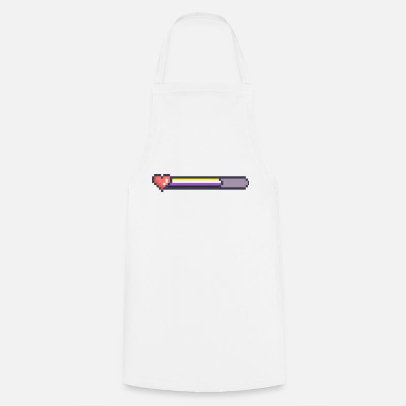 Non binary loading bar - Cooking Apron - white