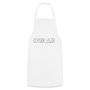 Name Oskar Modern Schwarz - Cooking Apron - white - Front - AI Model Male 185 dark (185cm)