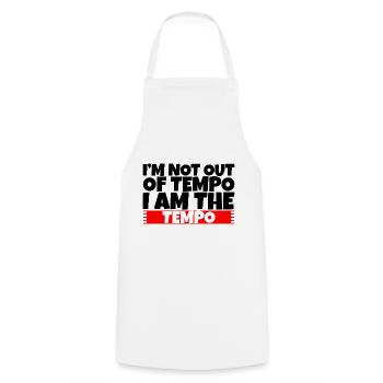 I'm Not Out Of Tempo, I Am The Tempo 2 - Cooking Apron - white - Front - AI Model Male 185 dark (185cm)