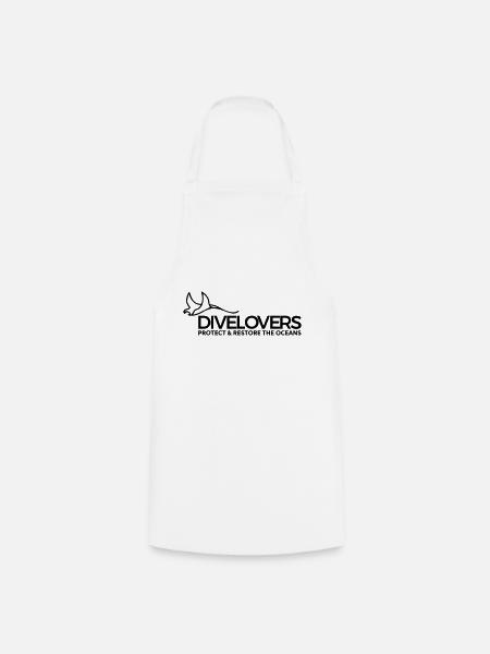 Divelovers Logo - Kochschürze - Weiß
