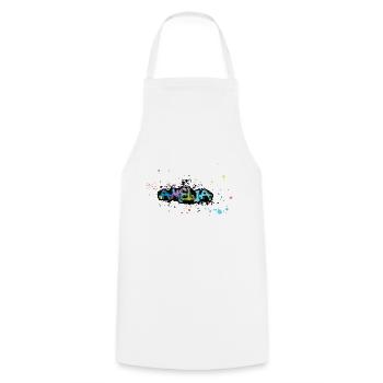 Amelia ,flowers,flower wreath,floral,graffiti - Cooking Apron - white - Front - AI Model Male 185 dark (185cm)