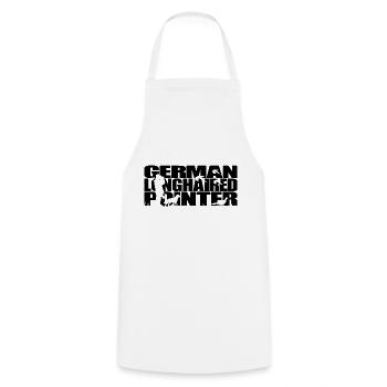 GERMAN LONGHAIRED POINTER Hunting Dogs Hunting Wilsigns - Cooking Apron - white - Front - AI Model Male 185 dark (185cm)