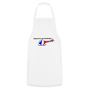 Hélicoptère France Flag Enfants - Tablier de cuisine - blanc - Devant - AI Model Male 185 dark (185cm)