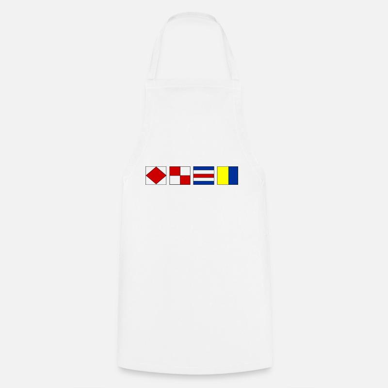 Nautical flags - Cooking Apron - white