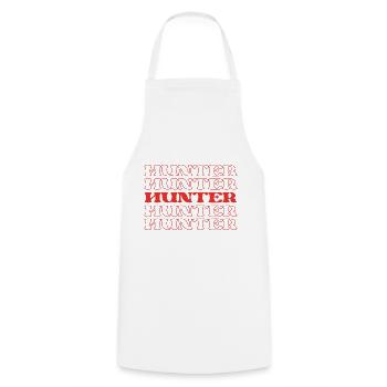 Hunter Gatherer Tracker Huntsman Game Catcher - Cooking Apron - white - Front - AI Model Male 185 dark (185cm)