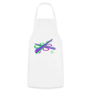 Aura-Stream 003 3-colour - Cooking Apron - white - Front - AI Model Male 185 dark (185cm)