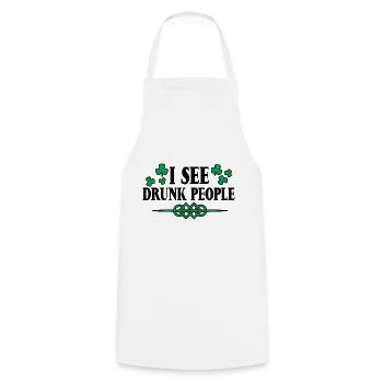 I See Drunk People 4 - Kochschürze - Weiß - Vorne - AI Model Male 185 dark (185cm)