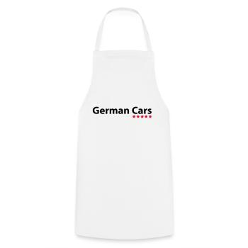 German Cars - Kochschürze - Weiß - Vorne - AI Model Male 185 dark (185cm)