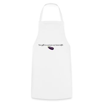Une gifle ne vaut pas une bonne bifle - Tablier de cuisine - blanc - Devant - AI Model Male 185 dark (185cm)