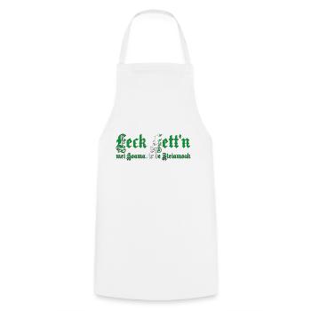 leck fett´n steiermark - Kochschürze - Weiß - Vorne - AI Model Male 185 dark (185cm)