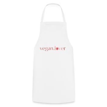 Vegan lover pink flower - Tablier de cuisine - blanc - Devant - AI Model Male 185 dark (185cm)
