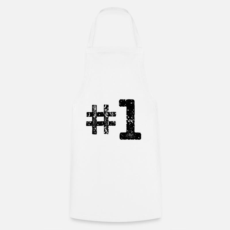 Number 1#1 - Kochschürze - Weiß