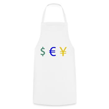 Money shirt - Cooking Apron - white - Front - AI Model Male 185 dark (185cm)