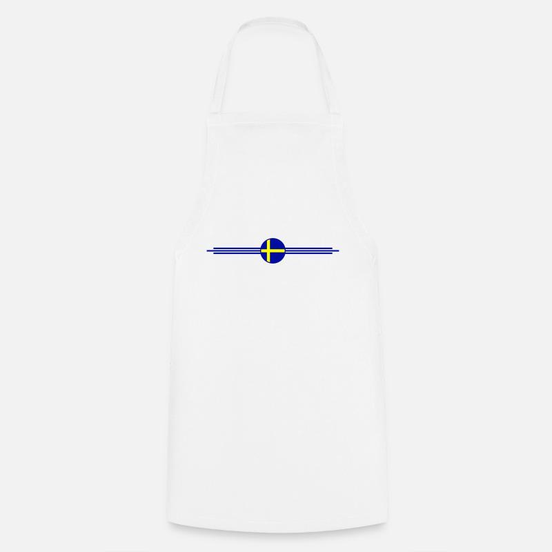 Drapeau de la Suède Drapeau - Tablier de cuisine - blanc