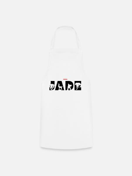 Vorname Jade – Tierbuchstaben - Kochschürze - Weiß