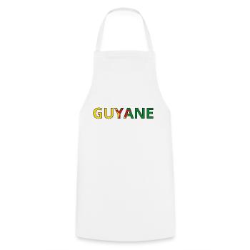 Flag of French Guiana - Cooking Apron - white - Front - AI Model Male 185 dark (185cm)