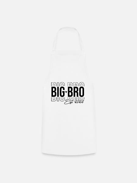 Big Bro Est 2024 Big Brother Geschenk - Kochschürze - Weiß