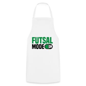 Futsal Mode On 15 - Cooking Apron - white - Front - AI Model Male 185 dark (185cm)