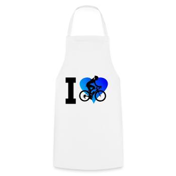 Cycling Mountain Bike Cyclists Cycling - Cooking Apron - white - Front - AI Model Male 185 dark (185cm)