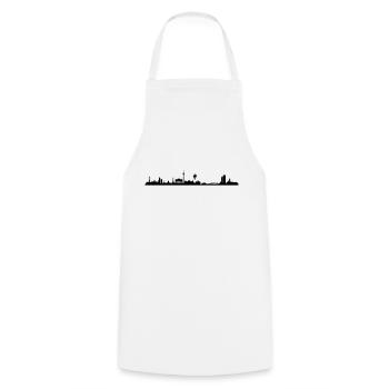 Skyline Berlin - Kochschürze - Weiß - Vorne - AI Model Male 185 dark (185cm)