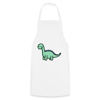 Cute Dino - Cooking Apron - white - Front - AI Model Male 185 dark (185cm)
