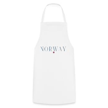 J’aime la Norvège - Tablier de cuisine - blanc - Devant - AI Model Male 185 dark (185cm)