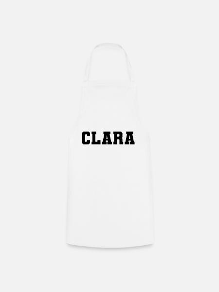 Name - Clara - Kochschürze - Weiß