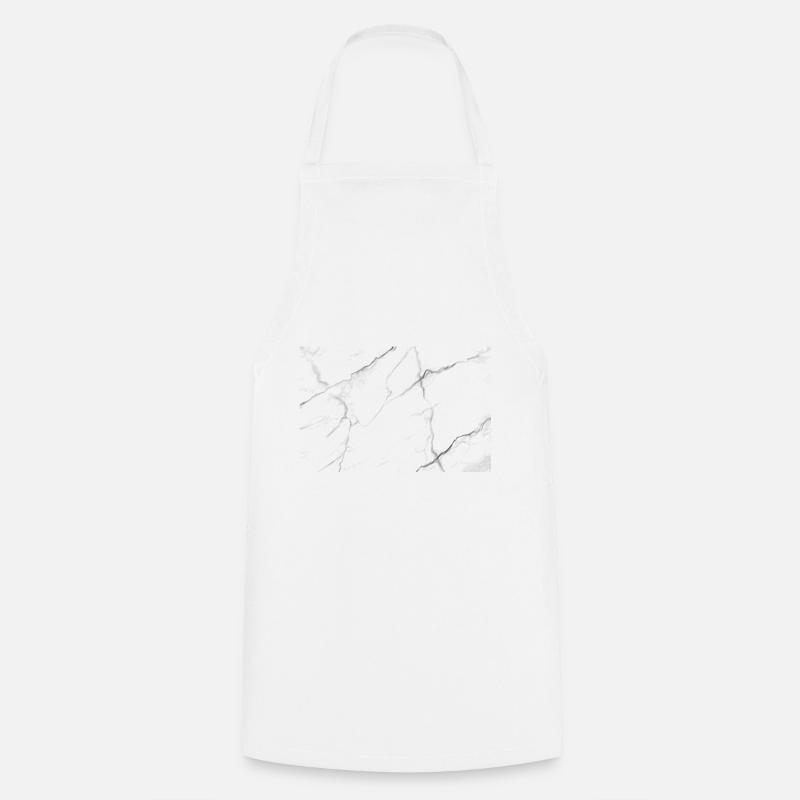 White Marble - Cooking Apron - white