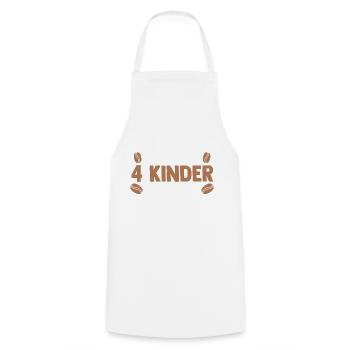 Mama Von 4 Kindern Kaffe - Kochschürze - Weiß - Vorne - AI Model Male 185 dark (185cm)