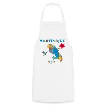 Martinique 972 - Tablier de cuisine - blanc - Devant - AI Model Male 185 dark (185cm)