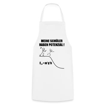 Physiklehrer Nerd lustiges Wisschenschaft Geschenk - Kochschürze - Weiß - Vorne - AI Model Male 185 dark (185cm)