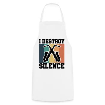 Jazz Saxophone funny - Cooking Apron - white - Front - AI Model Male 185 dark (185cm)