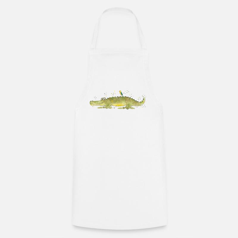 Crocodile Croco - Cooking Apron - white