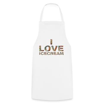 CRÈME GLACÉE - Tablier de cuisine - blanc - Devant - AI Model Male 185 dark (185cm)