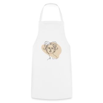 Signe du zodiaque « Capricorne » Capricorne - Tablier de cuisine - blanc - Devant - AI Model Male 185 dark (185cm)