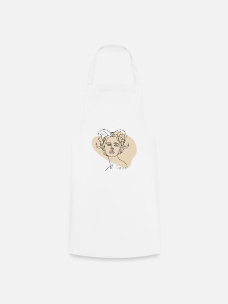"Capricorn" zodiac sign Capricorn - Cooking Apron - white