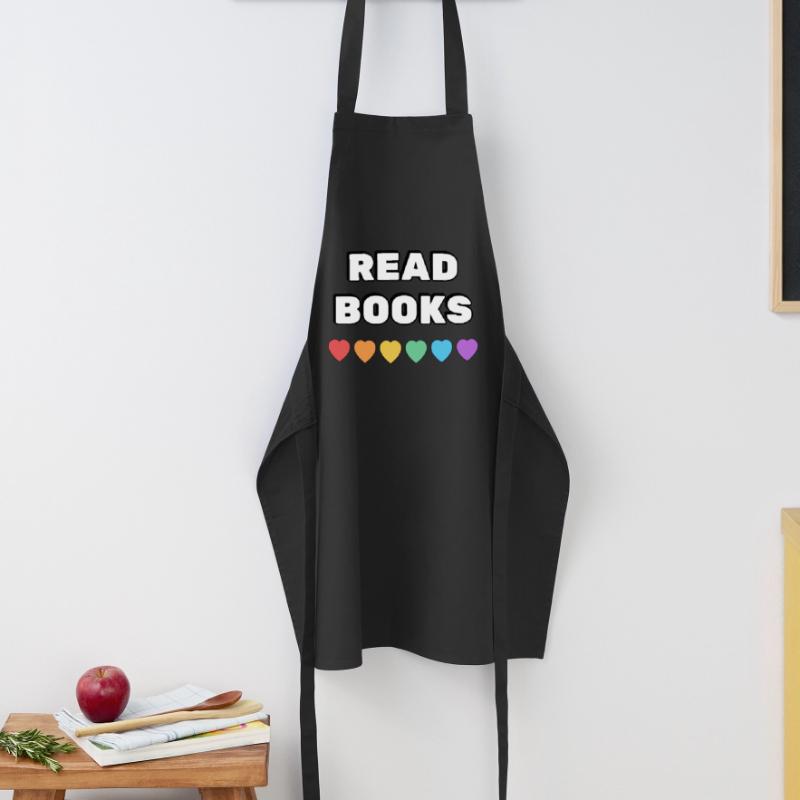 Read Books Rainbow Hearts Cooking Apron