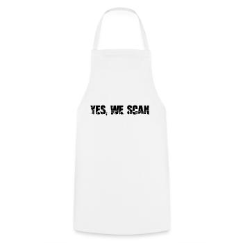 yes we scan - Cooking Apron - white - Front - AI Model Male 185 dark (185cm)
