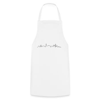 Skyline Nürnberg Silhouette - Kochschürze - Weiß - Vorne - AI Model Male 185 dark (185cm)
