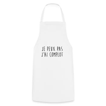 JE PEUX PAS J AI COMPLOT - Tablier de cuisine - blanc - Devant - AI Model Male 185 dark (185cm)