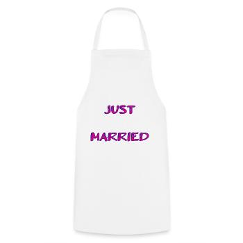 SAINT VALENTINE. bachelorette party. I LOVE YOU. I LOVE YOU. LOVE - Cooking Apron - white - Front - AI Model Male 185 dark (185cm)