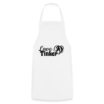 Tinker Love Heart Horse Head - Cooking Apron - white - Front - AI Model Male 185 dark (185cm)