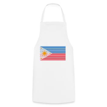 Philippines drapeau philippin fierté je cadeau - Tablier de cuisine - blanc - Devant - AI Model Male 185 dark (185cm)