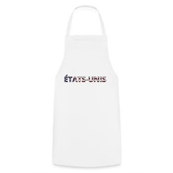 Drapeau États-Unis - Tablier de cuisine - blanc - Devant - AI Model Male 185 dark (185cm)