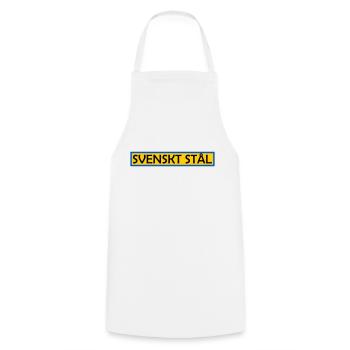 Swedish steel - Cooking Apron - white - Front - AI Model Male 185 dark (185cm)